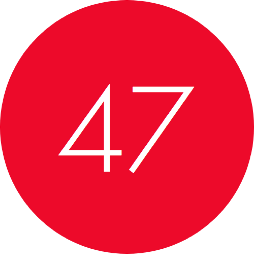 47 degrees